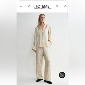 Toteme Monogram Silk Blouse